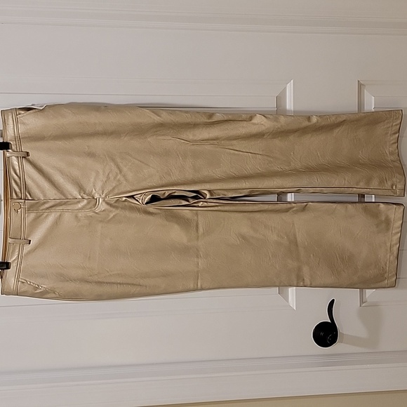 Halogen Gold Metallic High Rise Straight Leg Pants Size 14 NWT - Picture 8 of 8